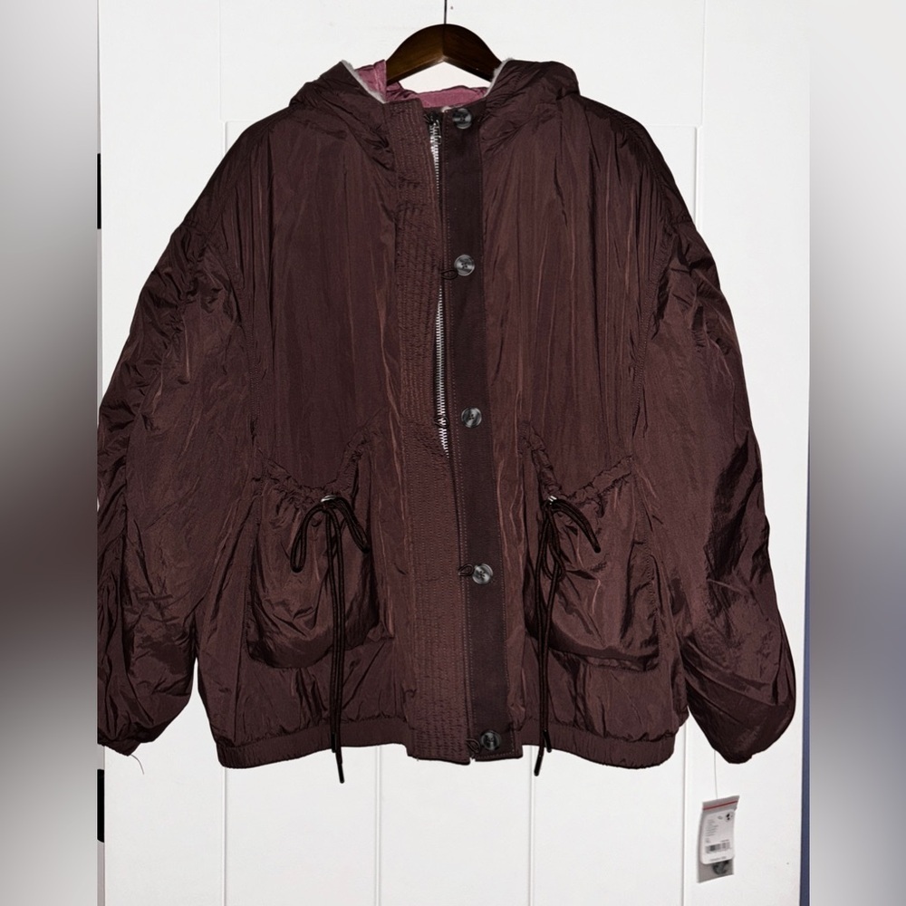 We The Free Lillian Quilted Classic Bomber Jacket Sporty Oversize Puffy XL NEW‎